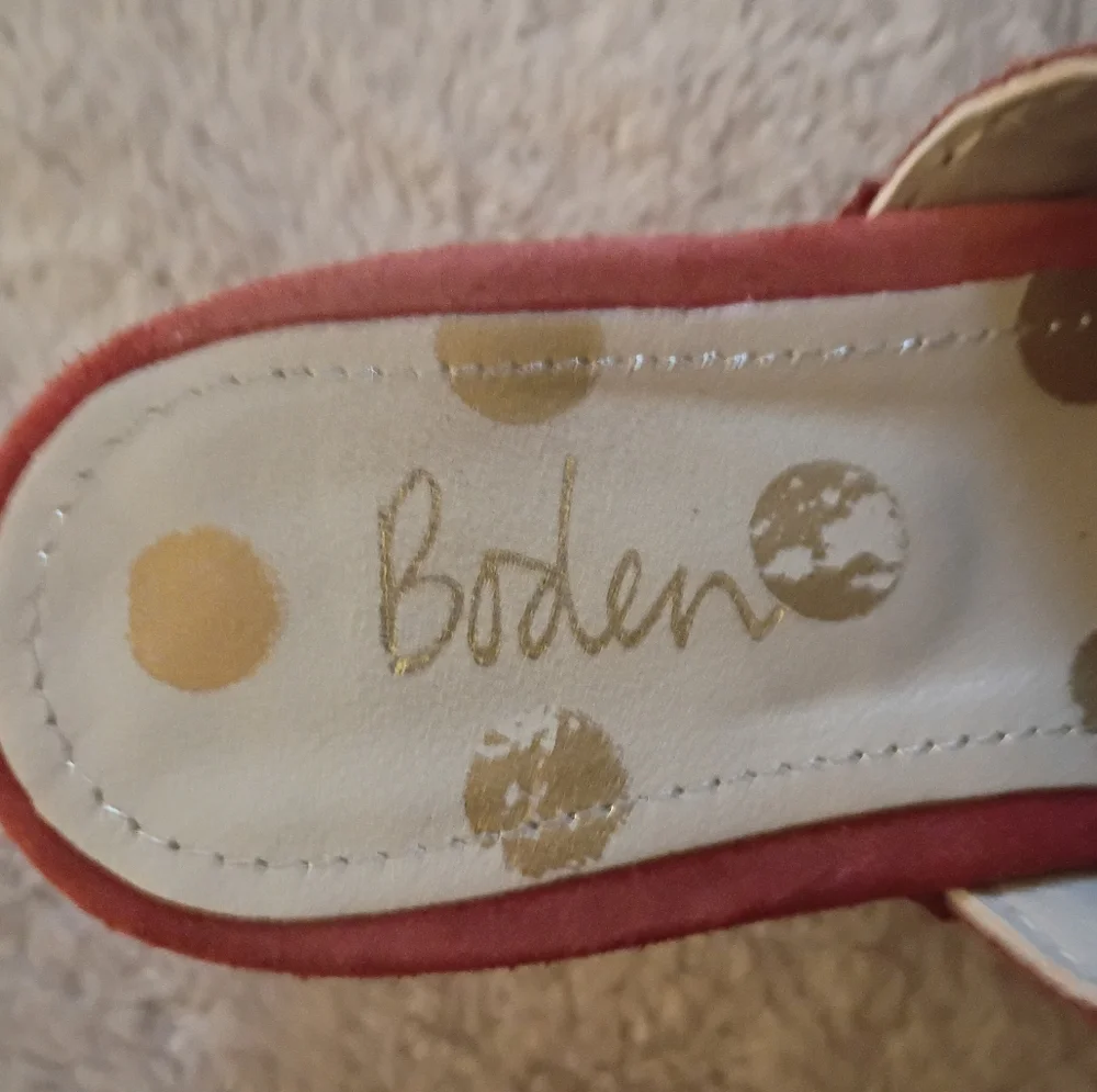 BODEN Claudette Suede Clogs in Rust Size 40 (8.5 US) - Picture 4 of 10